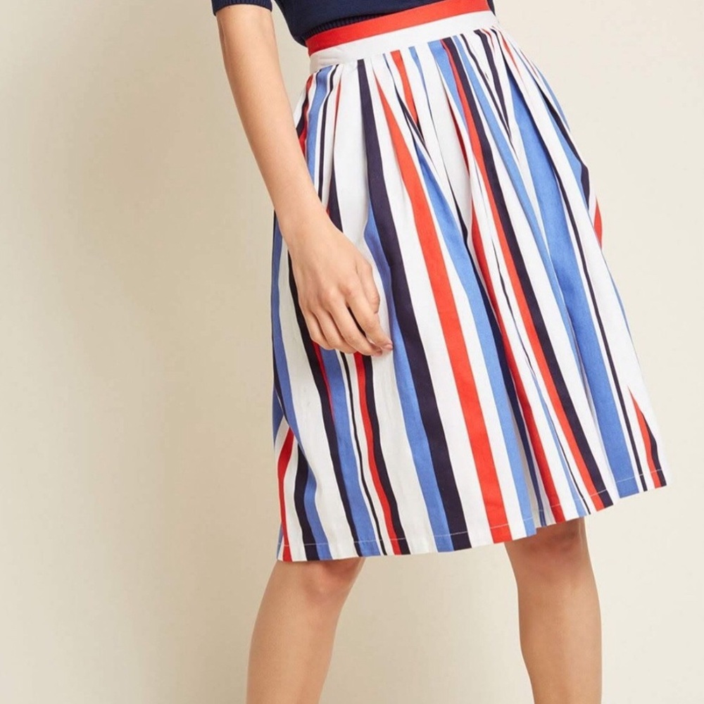 ModCloth striped midi skirt NWOT